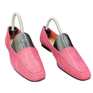 💗Enzo Angiolini Sz 8N Pink Loafers Slip-On Flats Minimalist Chic Y2K Workwear